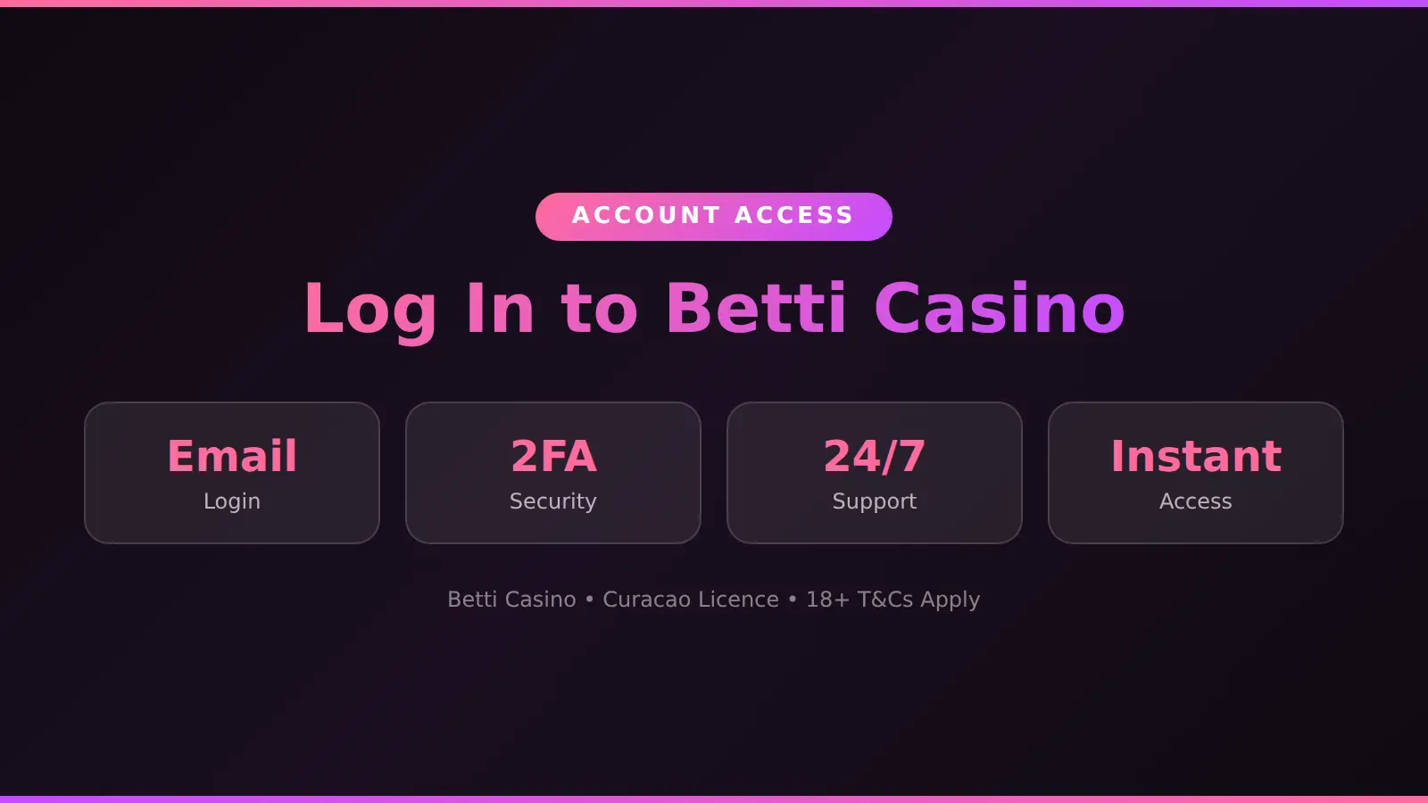 Betti Casino login guide