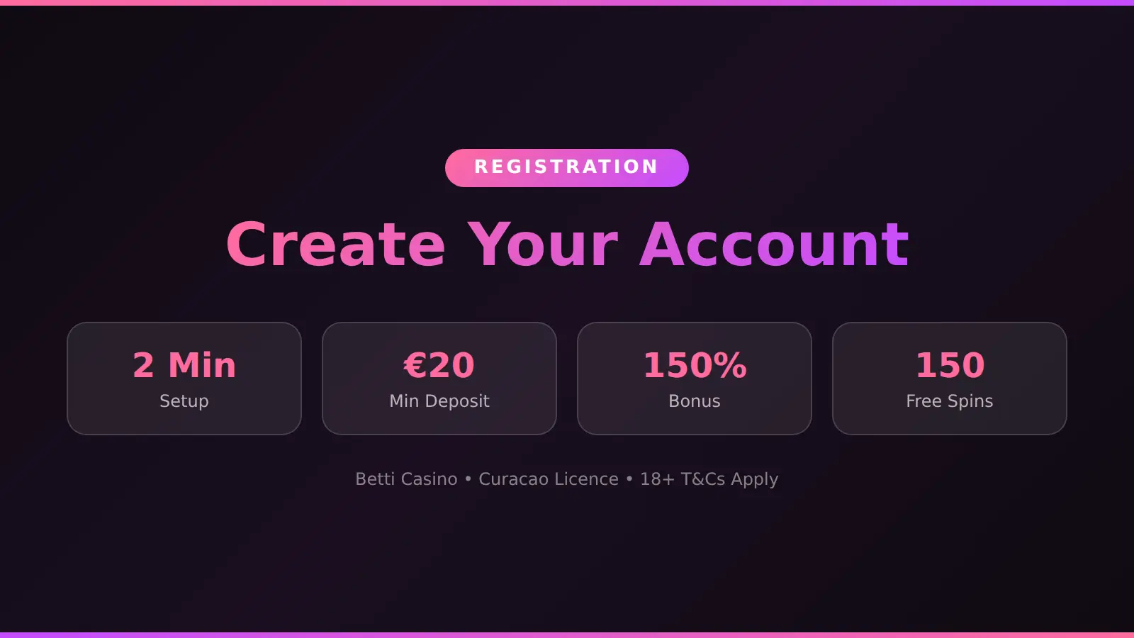 Betti Casino registration process